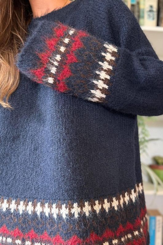 Moorland FairIsle Knit Navy